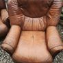 leather sofa and chairs (free) Image 2