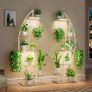 Plant Stand Indoor with Grow Lights, 6 Tiered Tall Plant Shelf, Metal Plant Stand for Indoor Plants Multiple, Half-Moon Plant Rack Display Shelf, 2 Pcs Plant Holder for Living Room, Patio Image 2