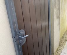 Hardwood & Galvanised Steel Side Gate, Lockable, 170 x 102cm, Solid Gate
