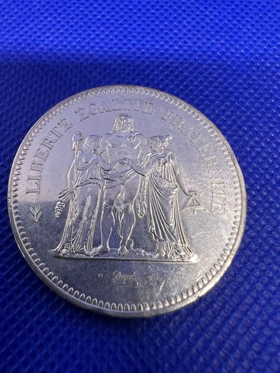 1977 France 50 francs Hercules large coin x 2