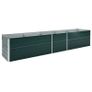 Garden Raised Bed Galvanised Steel 400x80x77 cm Green Image 3
