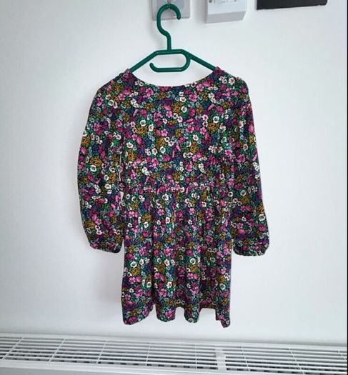 Brand New Girls Faux Wrap Multi Coloured Dress. Age 4-5