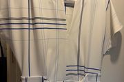 Next Dresses White Plaid Midi Dress. Size 10 (Brand New
