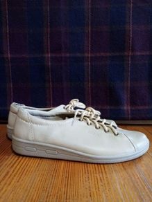 Ecco leather shoes light stone size 38 5