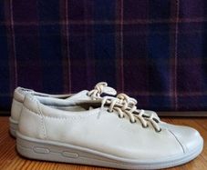 Ecco leather shoes light stone size 38 5