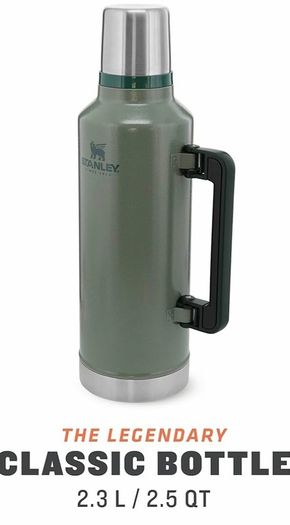 Stanley Classic Legendary Thermos Flask 2.3L - Keeps Hot or Cold For 45 Hours   BPA-Free Thermal Flask - Stainless Steel Leakproof Coffee Flask   Flask For Hot Drink - Dishwasher Safe - Green