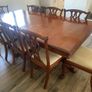 Antique solid wood table and chairs Image 3