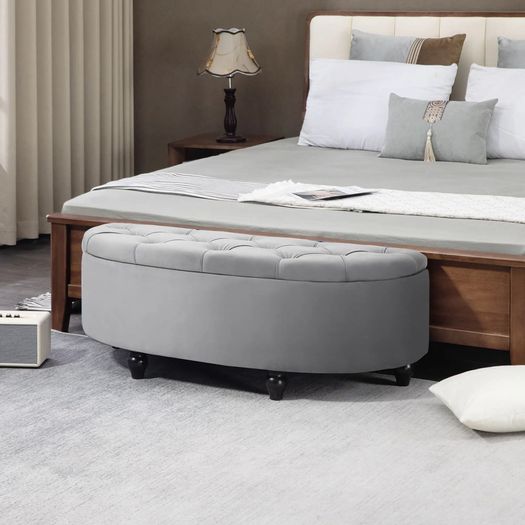 Velvet Storage Bench
