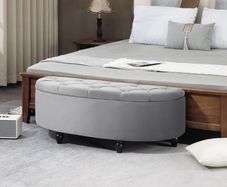 Velvet Storage Bench