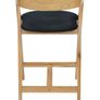 Nordic Oak Lounge Bar Stool with Upholstered Seat Image 3