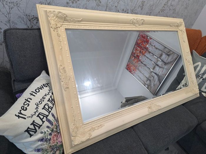 Large Cream Mirror