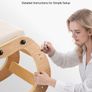Ergonomic Kneeling Chair, Wooden Posture Knee Chair with Adjustable Thick Foam Cushions & Solid Wood Frame, Adjustable Height Image 4