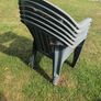 green plastic garden dining chairs Image 4