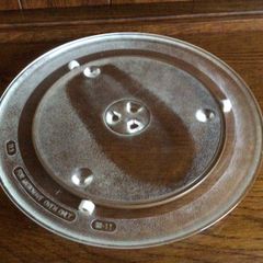 Replacement Large 12 inch microwave glass plate and 3 wheel rolling trivet
