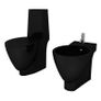 Black Ceramic Toilet & Bidet Set Image 2