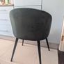 4 x Green Velvet Dining Chairs Image 2
