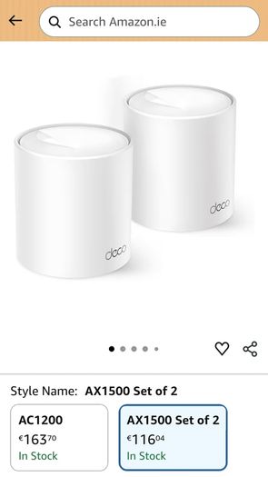 TP-Link Deco AX1500 Whole Home Mesh Wi-Fi 6 System (2-Pack)