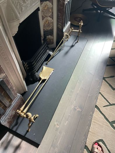 Brass fire irons