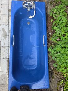 Bathroom Suite - Blue - Cast Iron Bath