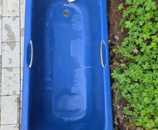 Bathroom Suite - Blue - Cast Iron Bath