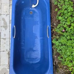 Bathroom Suite - Blue - Cast Iron Bath