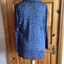 Marks and Spencer Blue Patterned lightweight jersey cardigan Size 20 Includes Post Image 4