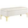 Storage Bench with Storage, load capacity up to 120 kg, 120 x 44 x 44.5 cm, Beige Image 6