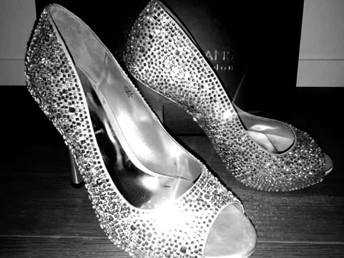 Benjamin Adams Silver leather shoes.