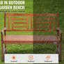 Outdoor Wood Garden Bench Patio Yard Porch Bench Image 5
