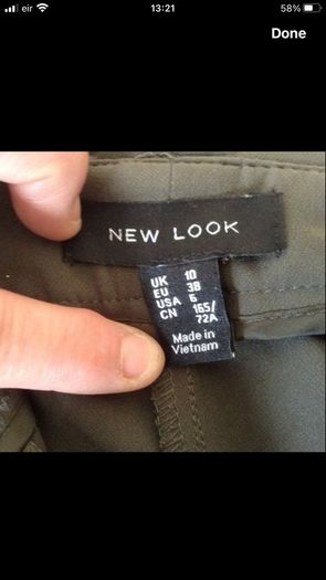 Ladies stunning  khaki green trousers size 10