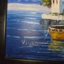 Oil on Canvas by Vinno Mediterranean Scene - Framed Image 5