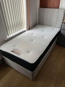 Single bed with mattress headboard included many colors