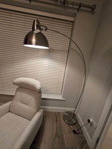 Large Arc Floor Lamp - Silver