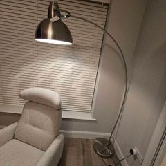 Large Arc Floor Lamp - Silver