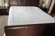 Ex Caseys - Magnificent Extremely Solid Leather 6Ft SuperKing Bed Frame