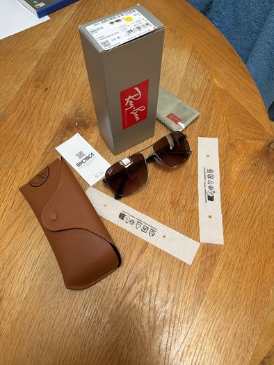 ray bans gun metal dark brown glass