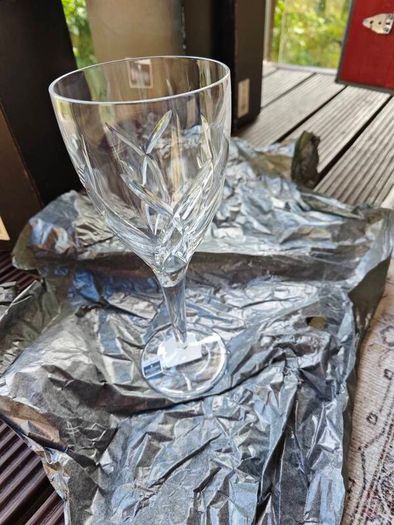 John Rocha Waterford Signature.  25cm Crystal Goblets. 3 Boxed Pairs, 6 Glasses. New, Unused