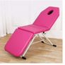 Portable Massage Bed With 3-Section Foldable Beauty Couch for Therapy Treatment Salon And Headrest Support Pink Image 6