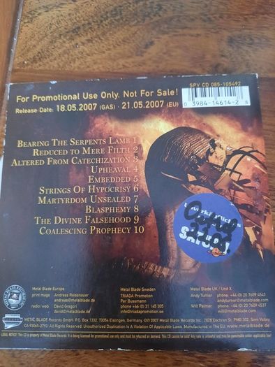 Job For A Cowboy: Genesis - Promo CD From 2007
