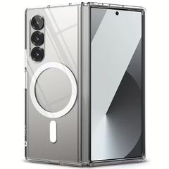 Holidi Acrylic Transparent Magnetic All-Inclusive Protection Phone Case Supports Wireless Charging for Samsung Galaxy Z Fold 4