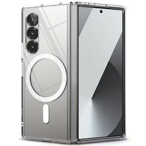 Holidi Acrylic Transparent Magnetic All-Inclusive Protection Phone Case Supports Wireless Charging for Samsung Galaxy Z Fold 4