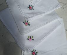 6 Embroidered Table Napkins
