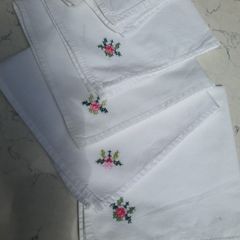 6 Embroidered Table Napkins
