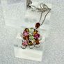 Multi-Tourmaline & White Zircon Pendant with Chain Image 6