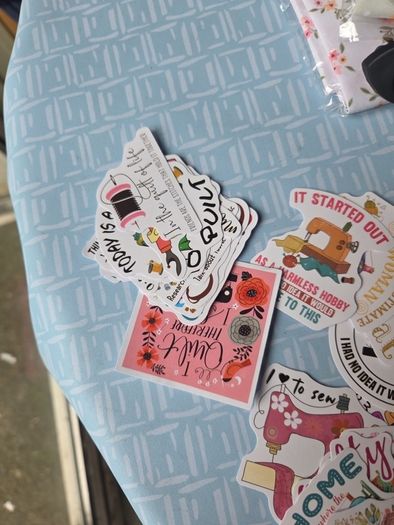 Cute 2 pieces  Sewing Crafting quiltting stickers for Crafting Sewing machine etc