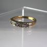 9ct Gold Amethyst & Diamond Half Eternity Ring Size N, 2g, Fully Hallmarked Image 3