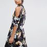 WHISTLES Floral Print Cold Shoulder Silhouette Dress Image 10