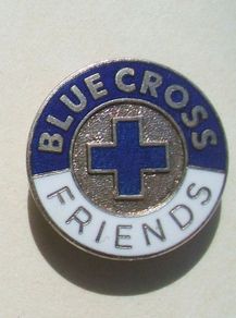 BLUE CROSS FRIENDS (UK & Ireland) - Friends' membership enamel badge (1970's / 1980's)