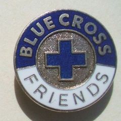 BLUE CROSS FRIENDS (UK & Ireland) - Friends' membership enamel badge (1970's / 1980's)