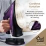 Tower T22008 CeraGlide Cordless Steam Iron with Ceramic Soleplate and Variable Steam Function, Purple Image 8